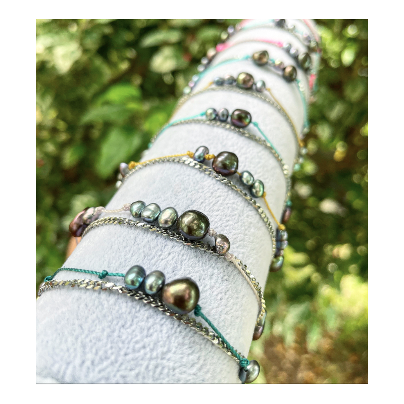 Le bracelet "Pearls" / Modèle 1 : 2 rangs / - Collection BLISS